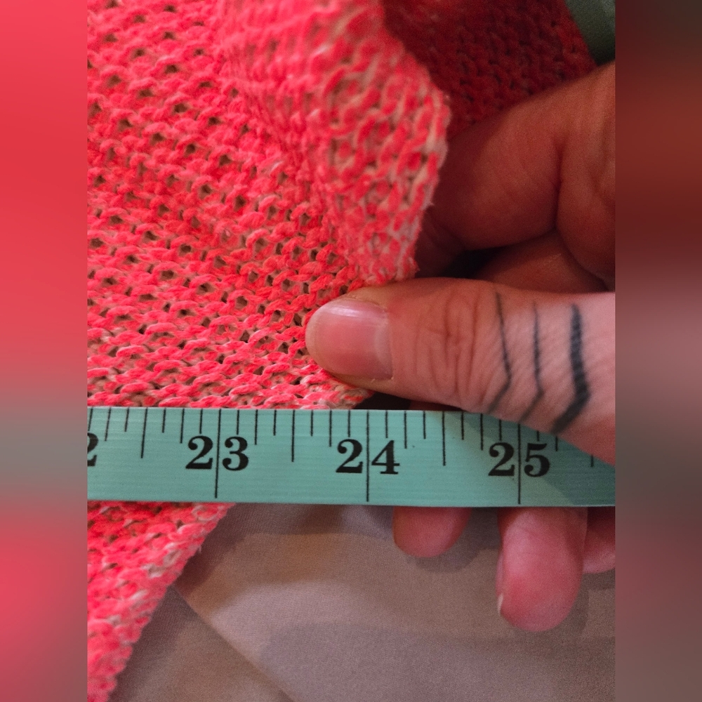 Anthropologie Nümph | Cable Knit Sweater in Fluorescent Coral, Size S - Picture 8 of 8